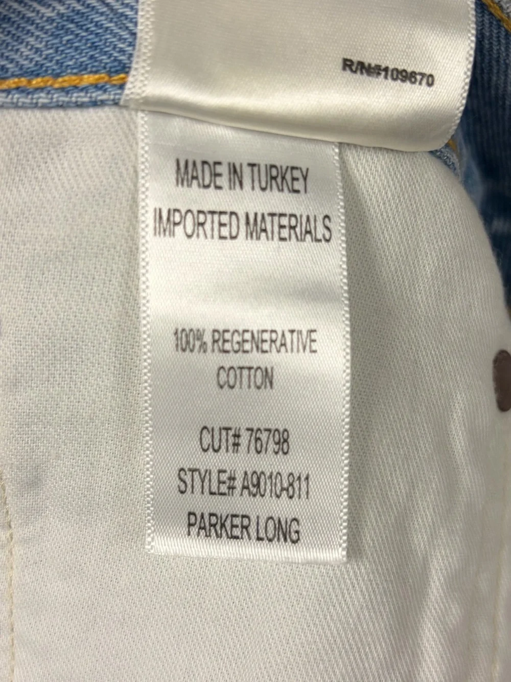 AGOLDE Designer High Rise Parker Long Relaxed Denim Short Size 32